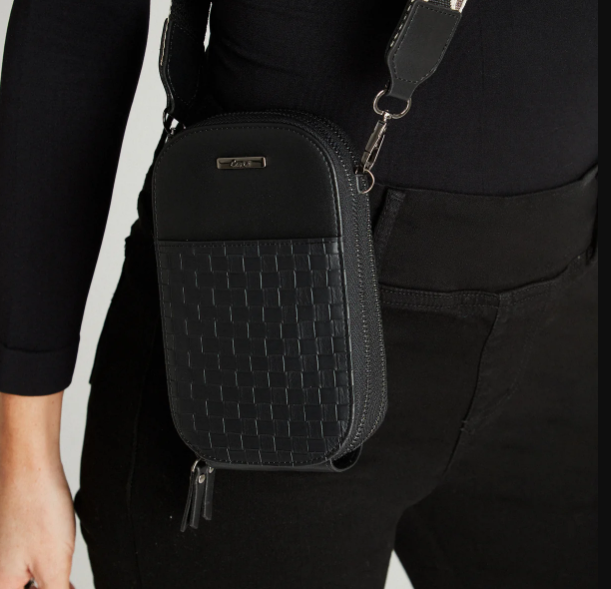 PORTA CELULAR 2 COMPARTIMIENTOS CON STRAP